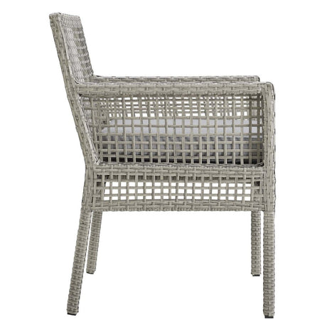 Aura Outdoor Patio Wicker Rattan Dining Armchair - BUILDMYPLACE