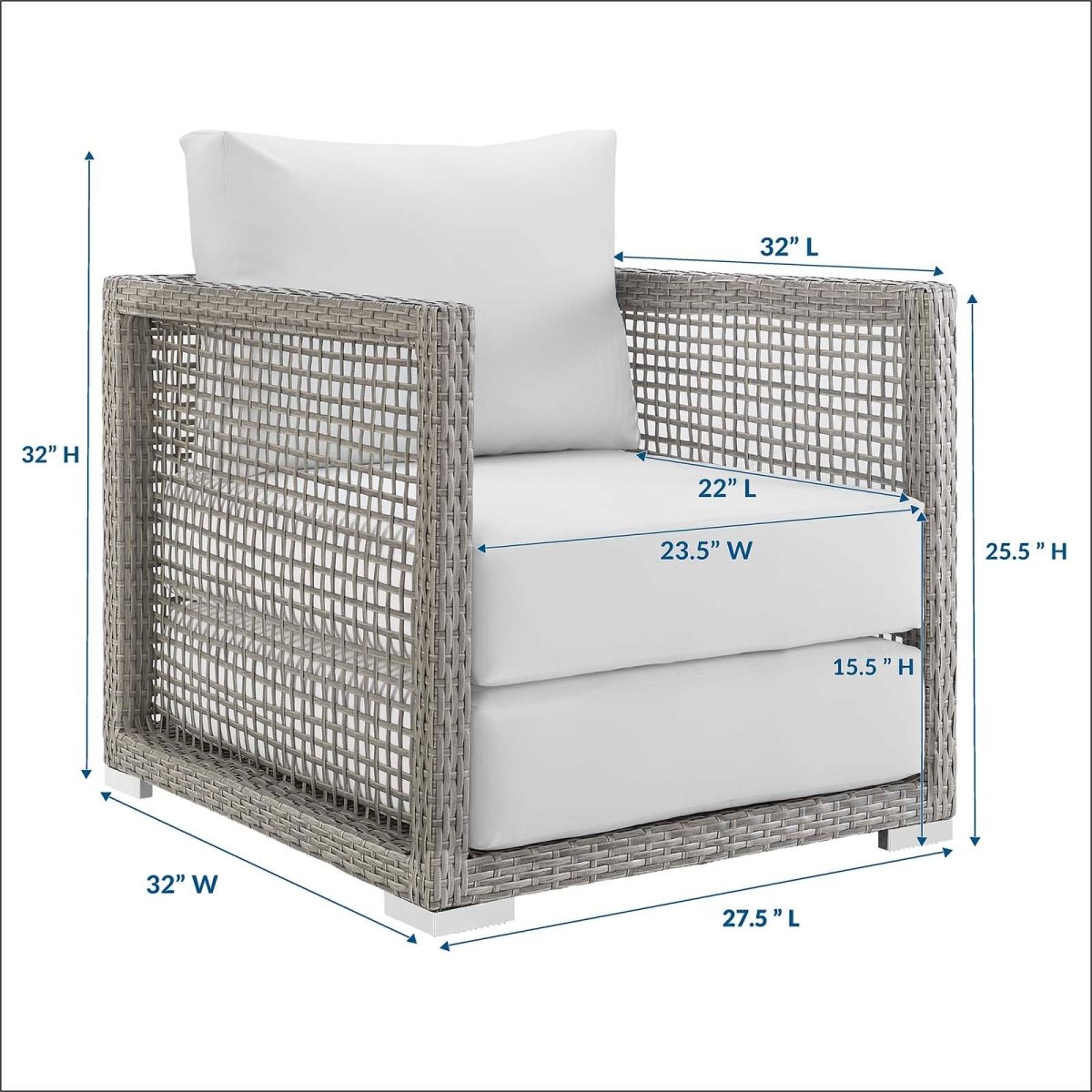 Aura Rattan Outdoor Patio Armchair - BUILDMYPLACE