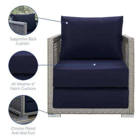 Aura Rattan Outdoor Patio Armchair - BUILDMYPLACE