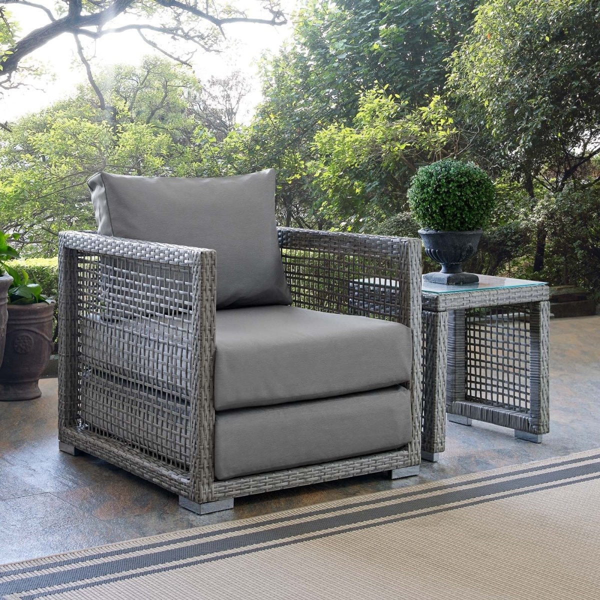 Aura Rattan Outdoor Patio Armchair - BUILDMYPLACE