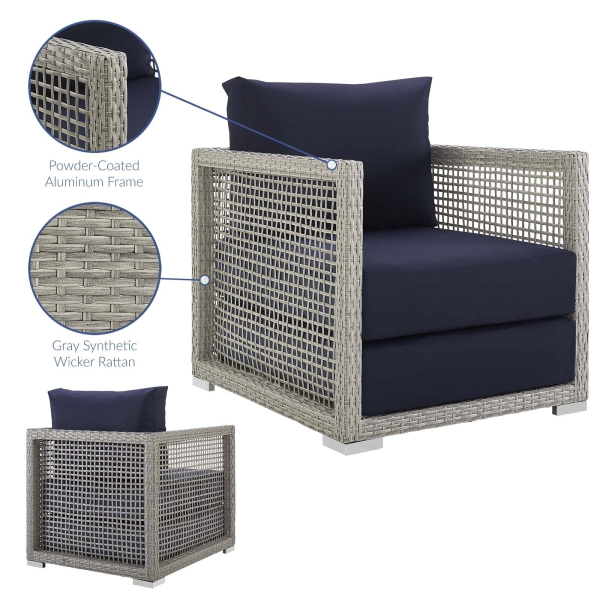 Aura Rattan Outdoor Patio Armchair - BUILDMYPLACE