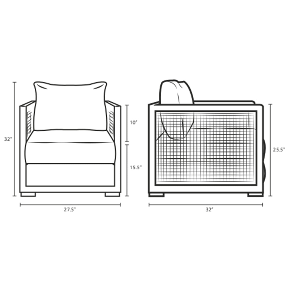 Aura Rattan Outdoor Patio Armchair - BUILDMYPLACE