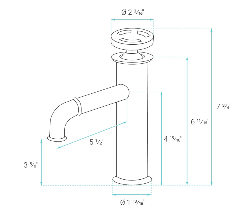 Avallon Single Hole, Single - Handle Sleek, Bathroom Faucet in Brushed Nickel - BUILDMYPLACE
