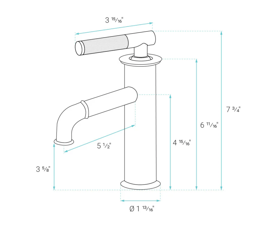 Avallon Single Hole, Single - Handle Wheel, Bathroom Faucet in Brushed Nickel - BUILDMYPLACE