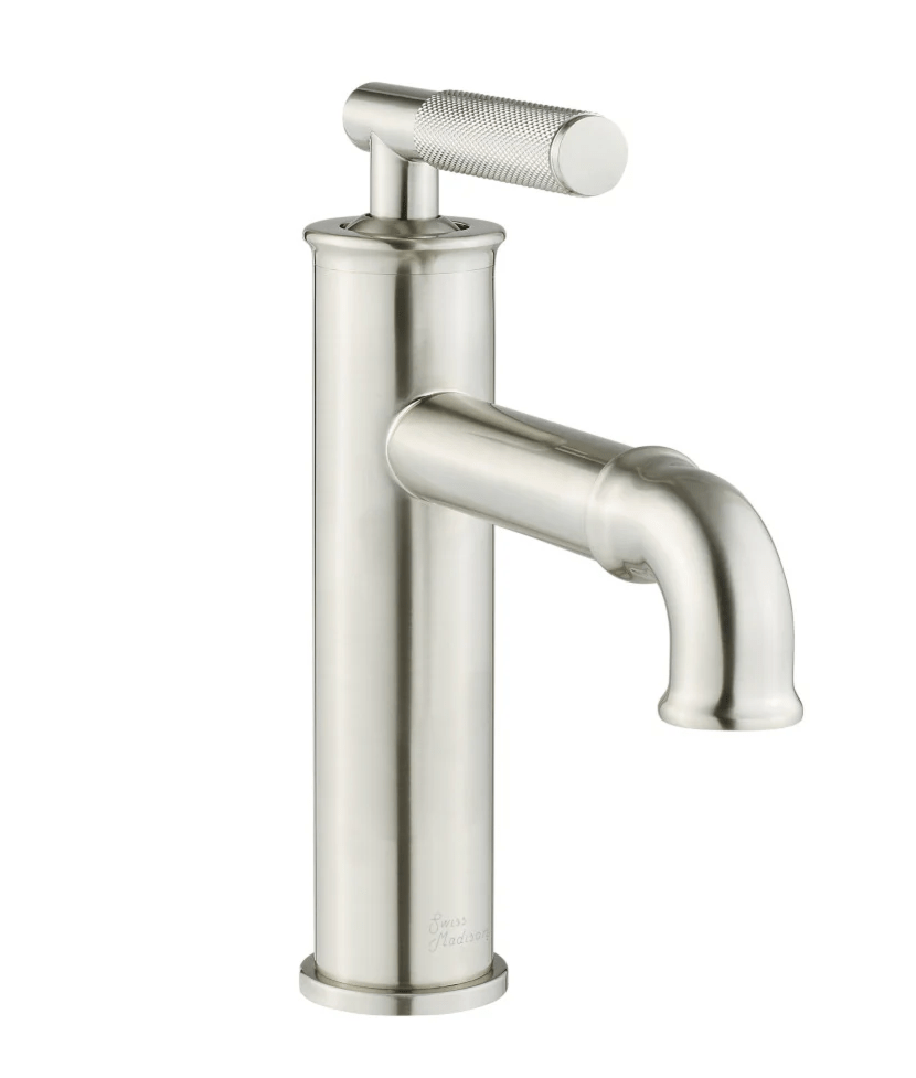 Avallon Single Hole, Single - Handle Wheel, Bathroom Faucet in Brushed Nickel - BUILDMYPLACE