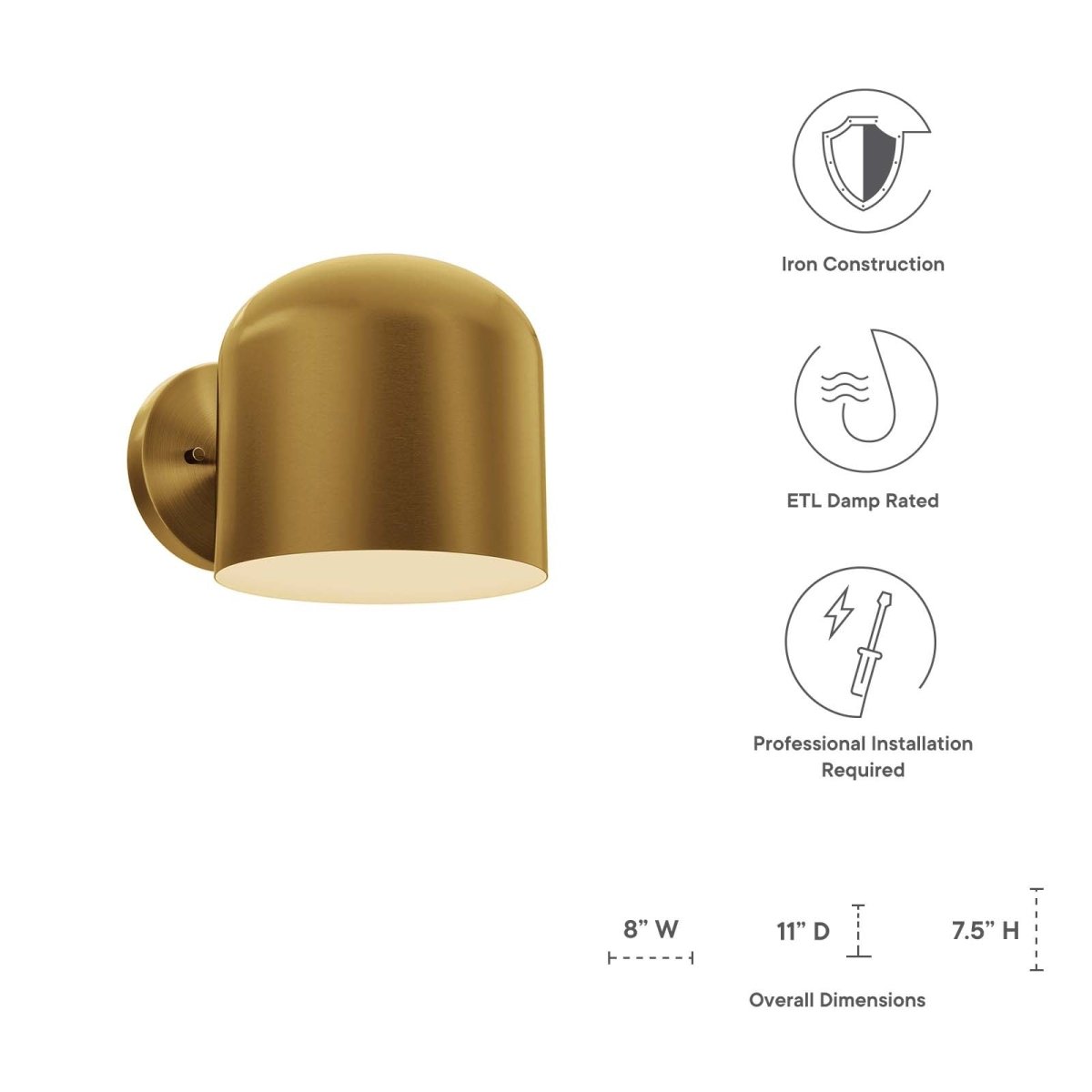 Avenue 1 - Light Wall Sconce - BUILDMYPLACE