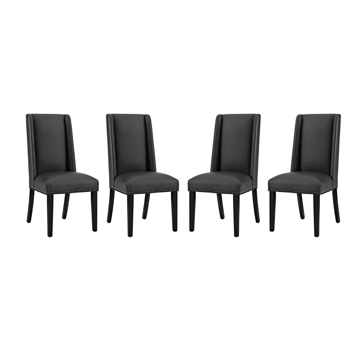 Baron Kitchen And Dining Vinyl Chair Set Of 4 - Dining Room Chair Set - BUILDMYPLACE