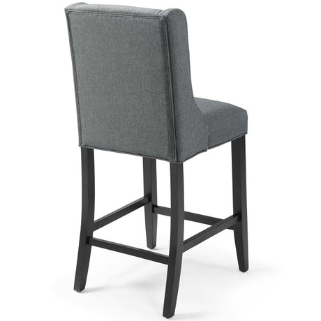 Baronet Counter Bar Stool Upholstered Fabric Set of 2 - BUILDMYPLACE