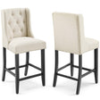 Baronet Counter Bar Stool Upholstered Fabric Set of 2 - BUILDMYPLACE
