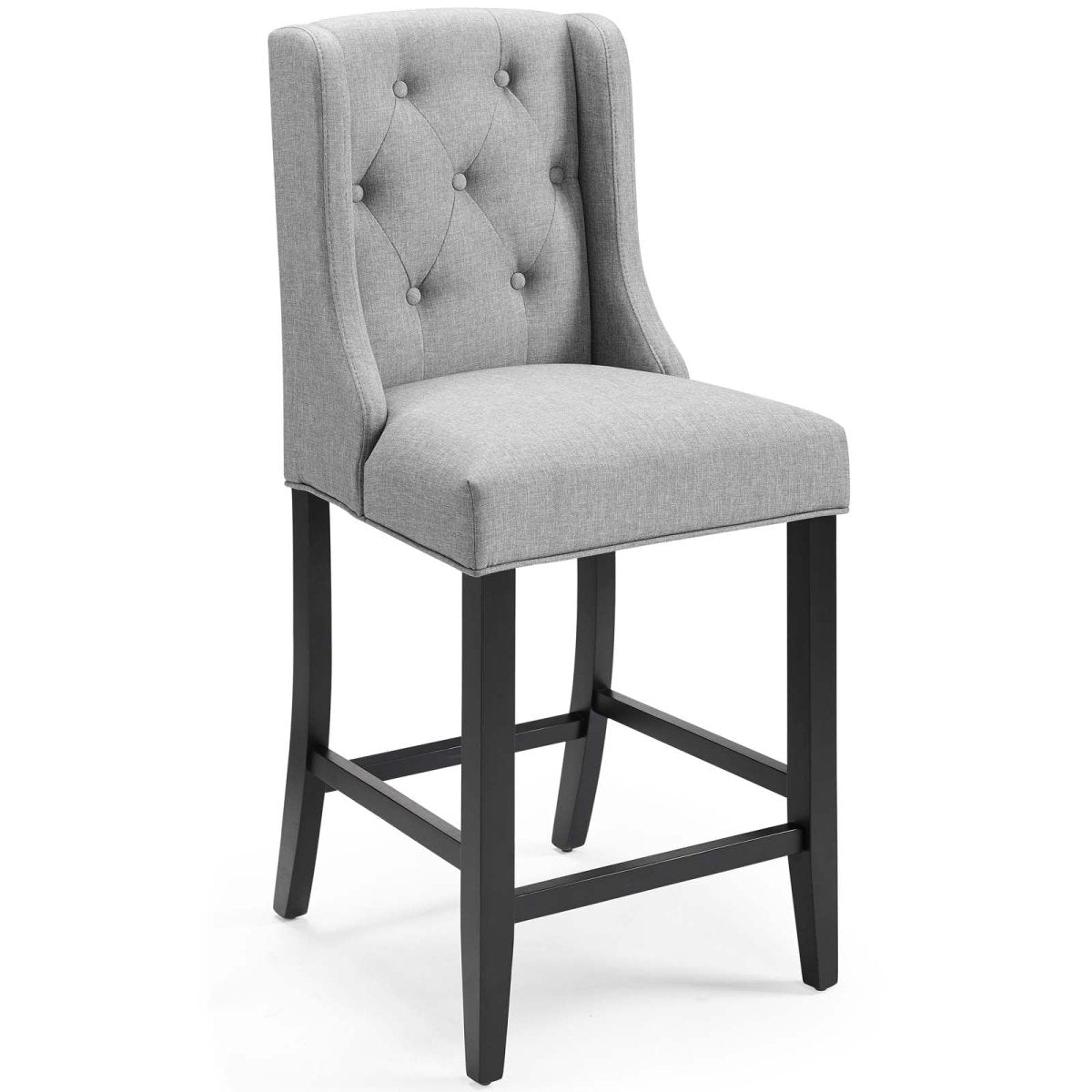 Baronet Counter Bar Stool Upholstered Fabric Set of 2 - BUILDMYPLACE