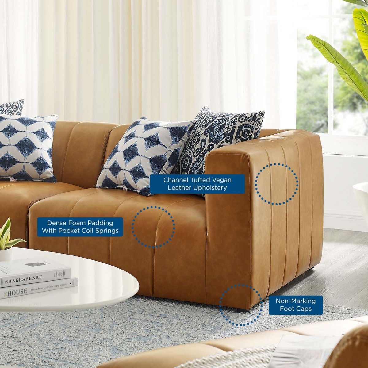 Bartlett Vegan Leather 2 - Piece Loveseat - BUILDMYPLACE