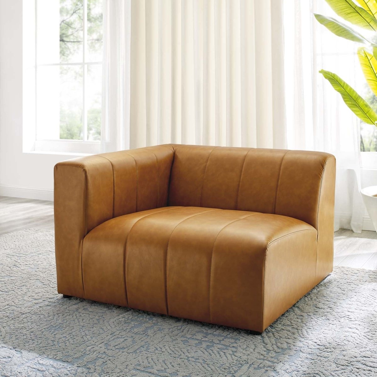 Bartlett Vegan Leather Left - Arm Chair - BUILDMYPLACE