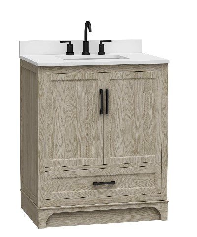 Bathroom Vanities With Sink - Retford (Light Wood) - BUILDMYPLACE