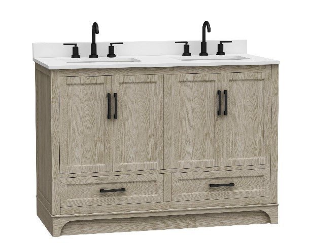 Bathroom Vanities With Sink - Retford (Light Wood) - BUILDMYPLACE