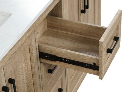 Bathroom Vanities With Sink - Retford (Light Wood) - BUILDMYPLACE
