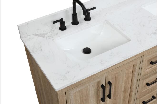 Bathroom Vanities With Sink - Retford (Light Wood) - BUILDMYPLACE