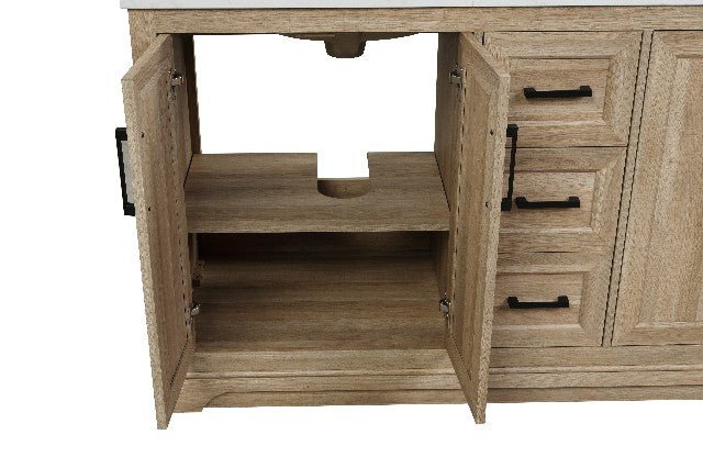 Bathroom Vanities With Sink - Retford (Light Wood) - BUILDMYPLACE