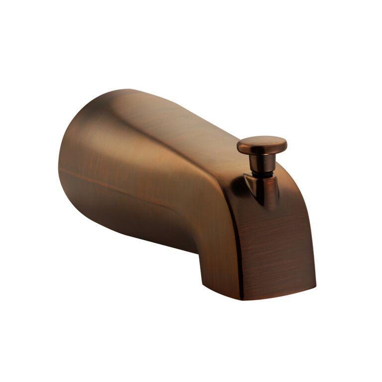 Bathtub Spout Valve W/ Diverter - 5.5 x 2.5 x 2.5 - 1/2 NPT Connection/Wallmount - Bathroom Plumbing Fixture - BUILDMYPLACE