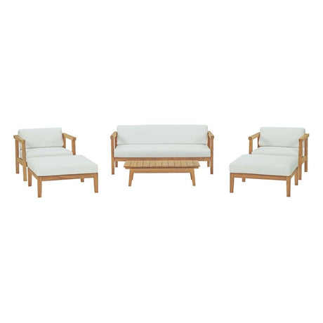 Bayport 6 Piece Outdoor Patio Teak Set - BUILDMYPLACE