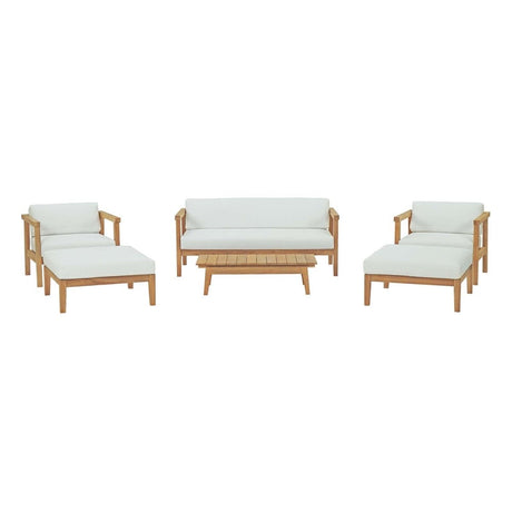 Bayport 6 Piece Outdoor Patio Teak Set - BUILDMYPLACE
