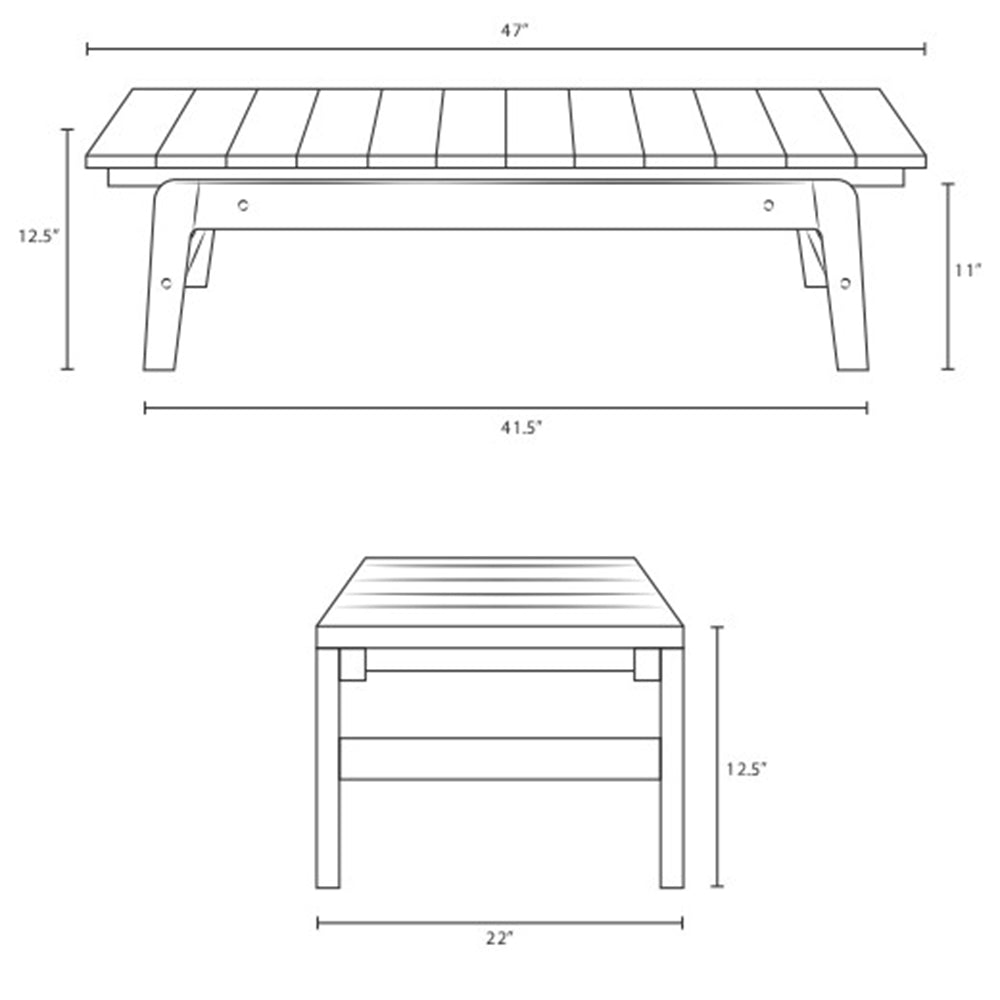 Bayport Outdoor Patio Teak Coffee Table - BUILDMYPLACE