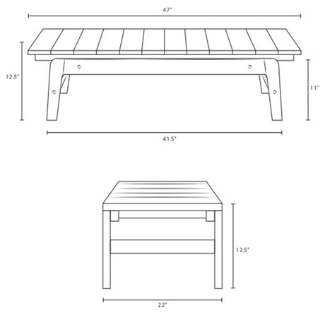 Bayport Outdoor Patio Teak Coffee Table - BUILDMYPLACE