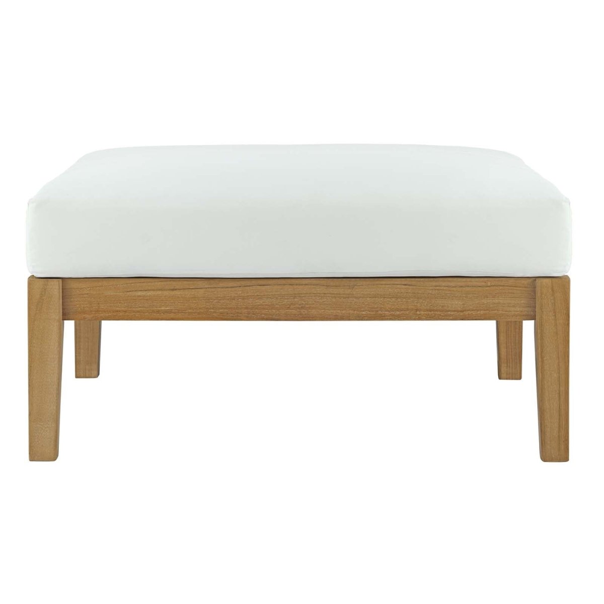 Bayport Outdoor Patio Teak Ottoman - BUILDMYPLACE