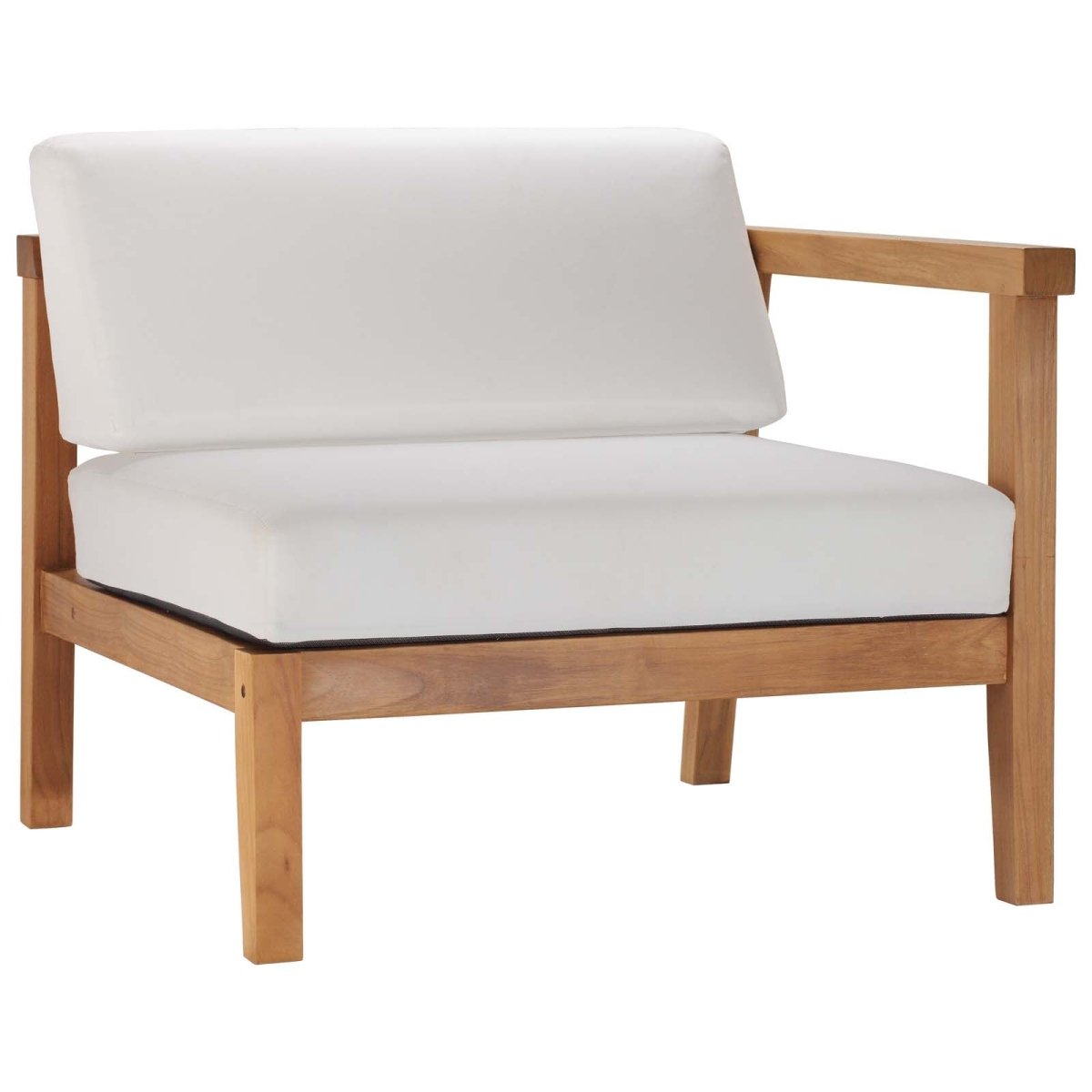 Bayport Outdoor Patio Teak Wood Right - Arm Chair - BUILDMYPLACE