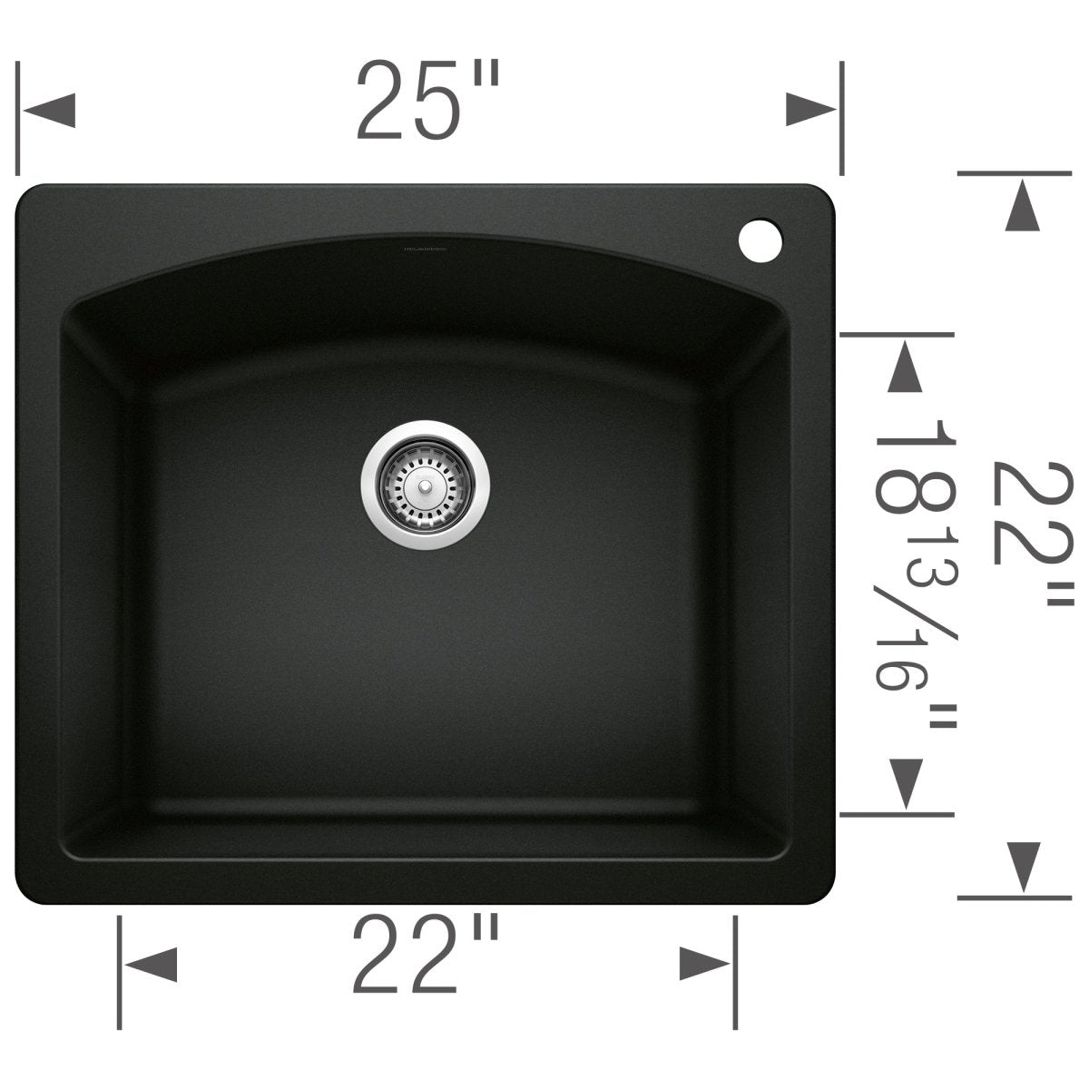 Blanco 25 Inch Diamond Silgranit Drop - In Or Undermount Kitchen Sink - BUILDMYPLACE