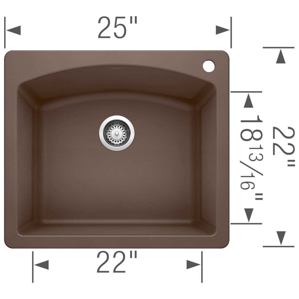 Blanco 25 Inch Diamond Silgranit Drop - In Or Undermount Kitchen Sink - BUILDMYPLACE