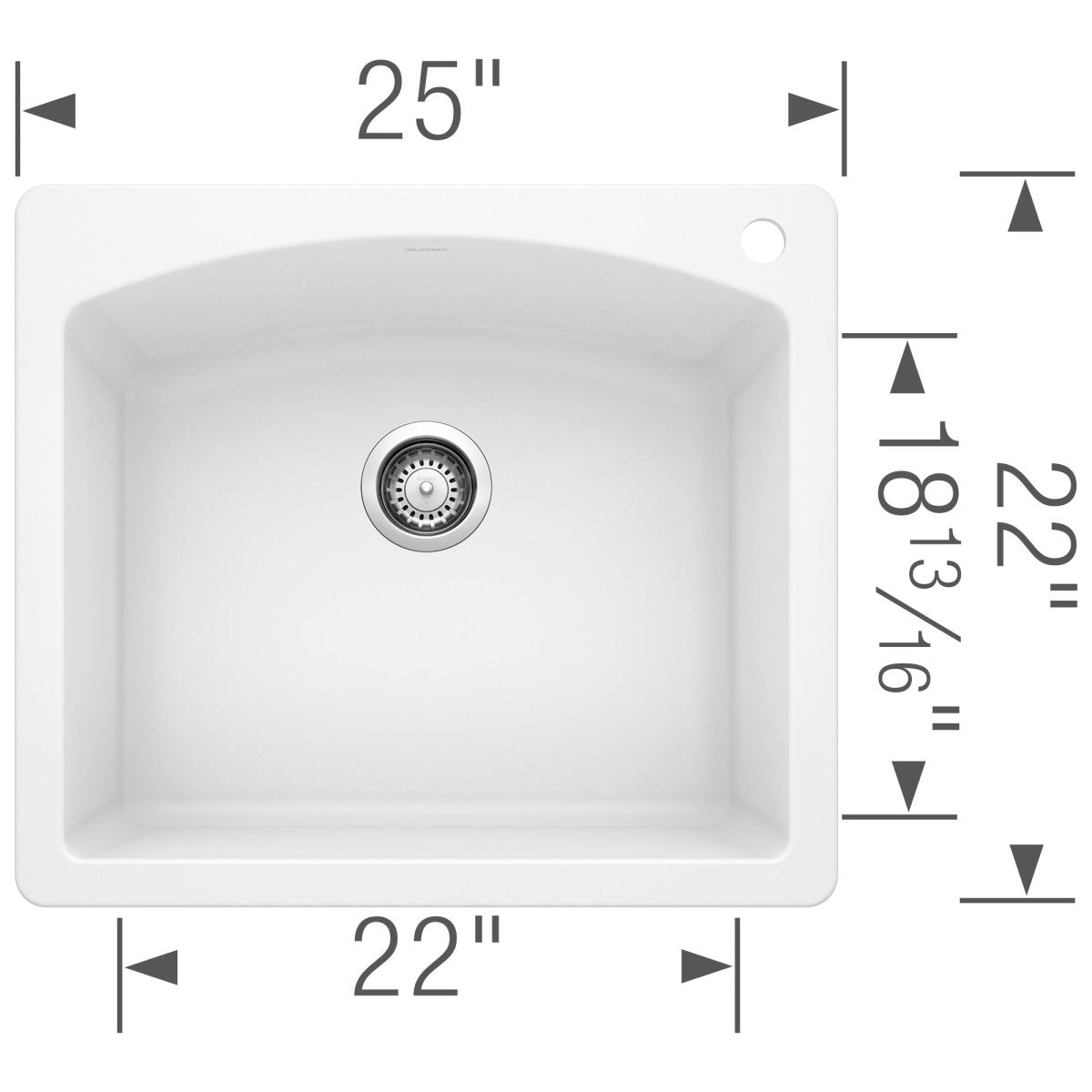 Blanco 25 Inch Diamond Silgranit Drop - In Or Undermount Kitchen Sink - BUILDMYPLACE