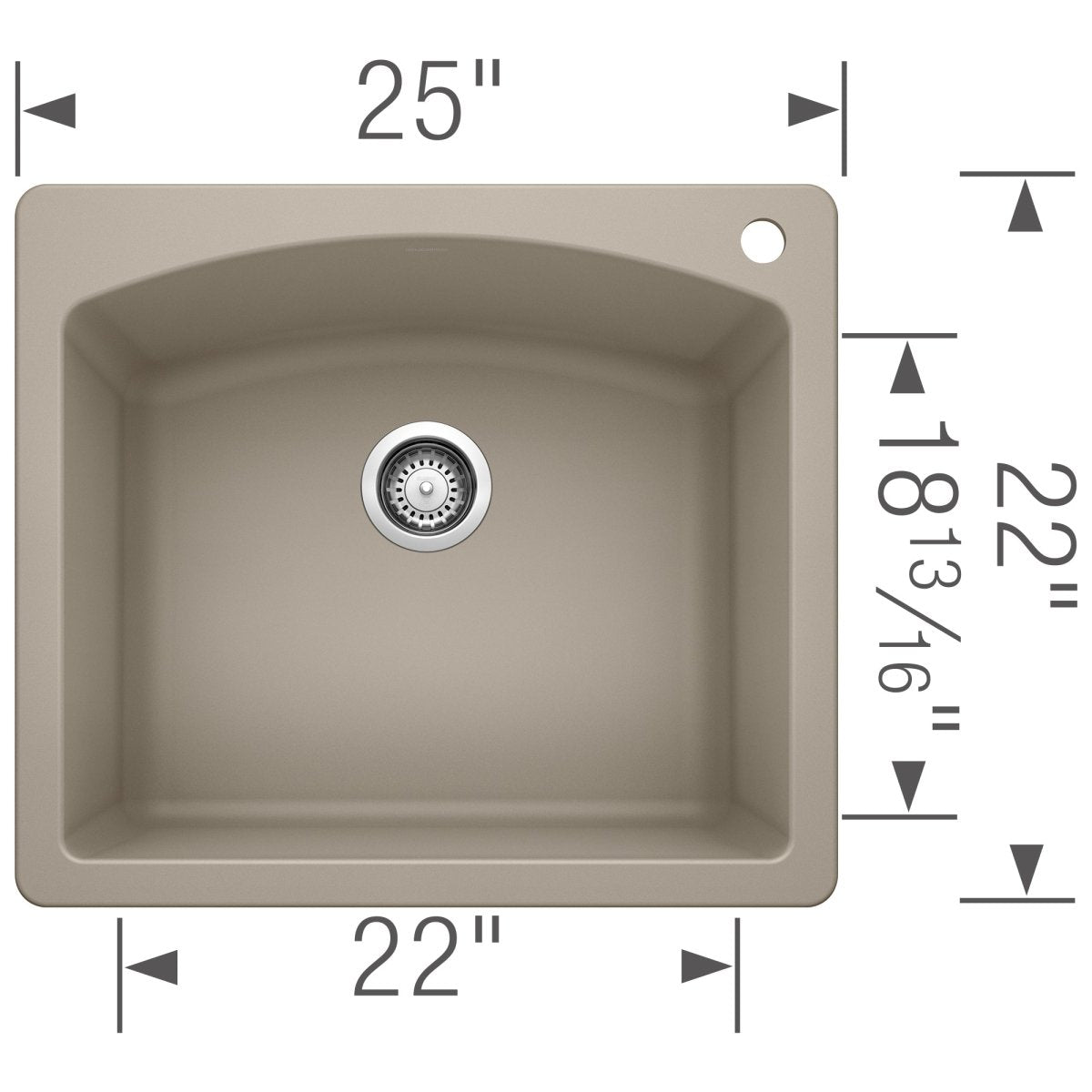 Blanco 25 Inch Diamond Silgranit Drop - In Or Undermount Kitchen Sink - BUILDMYPLACE