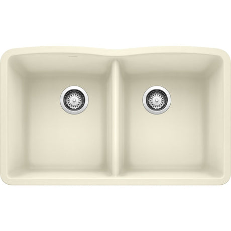 Blanco 32 inch Diamond Double Bowl Undermount Silgranit Kitchen Sink 50/50 - BUILDMYPLACE