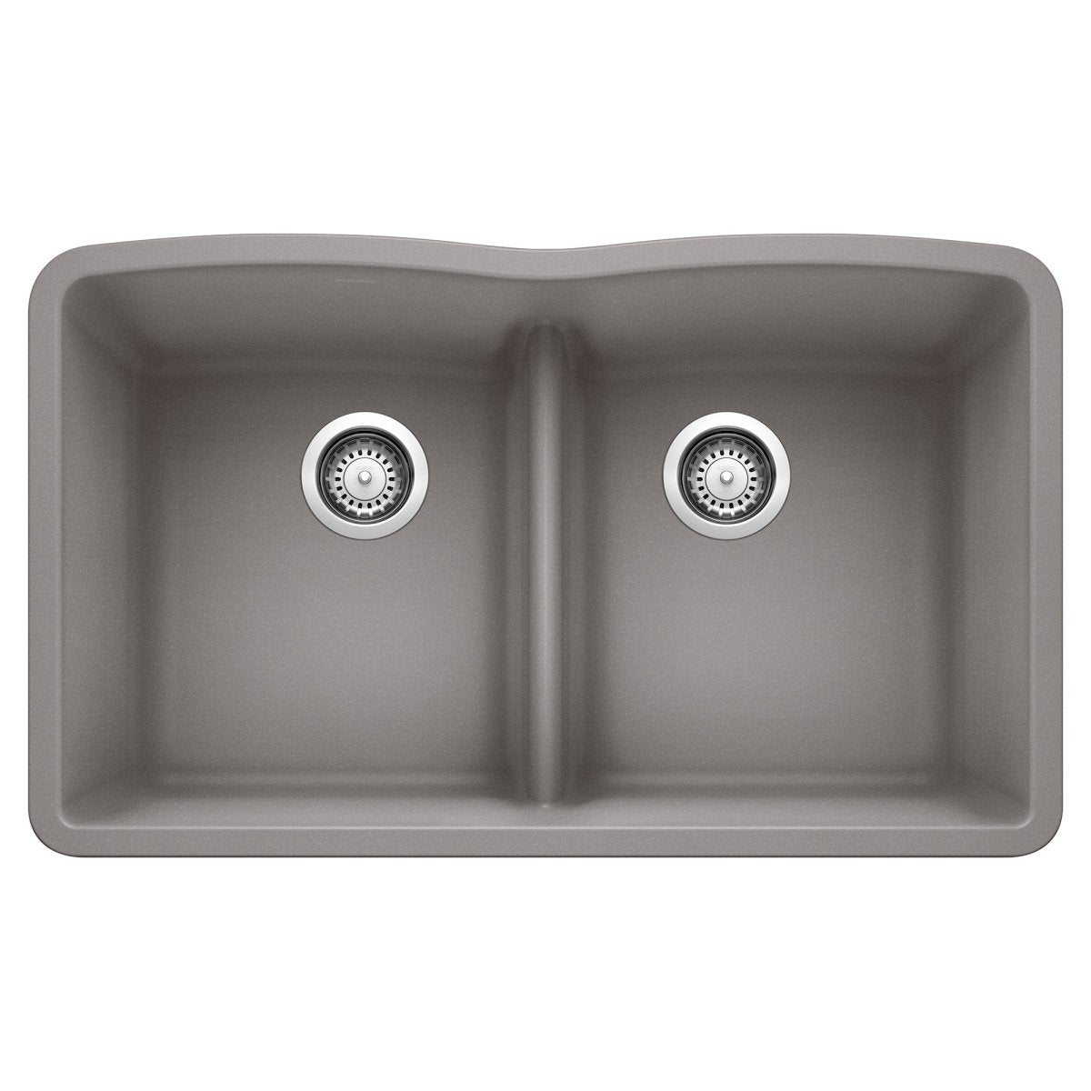 Blanco 32 inch Equal Double Bowl Kitchen Sink with Low Divide - BUILDMYPLACE