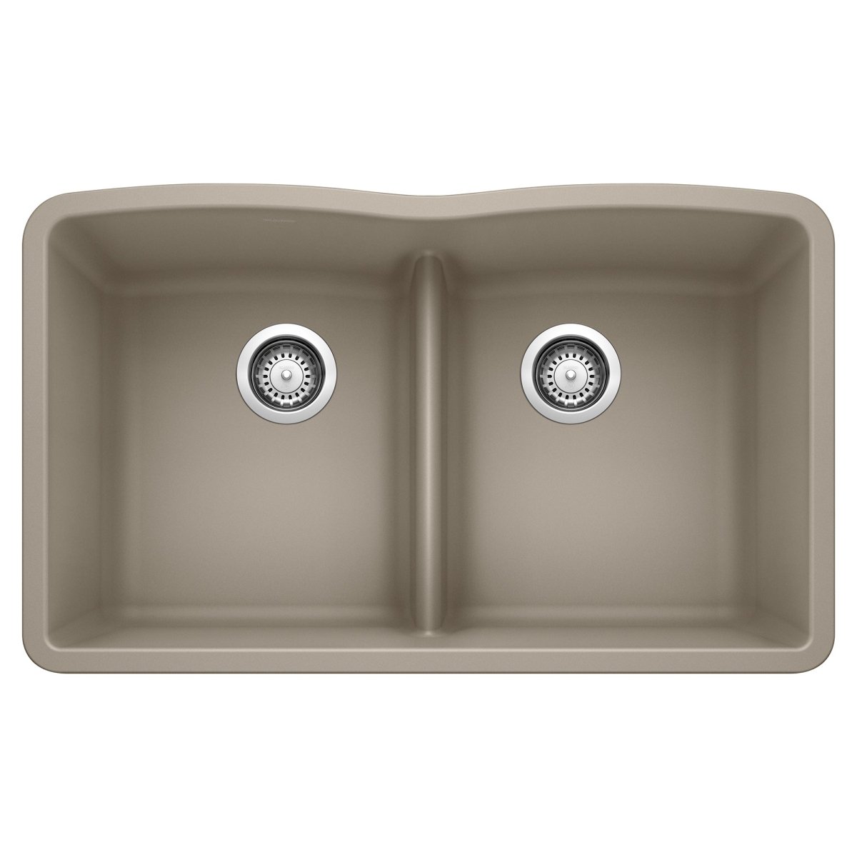 Blanco 32 inch Equal Double Bowl Kitchen Sink with Low Divide - BUILDMYPLACE