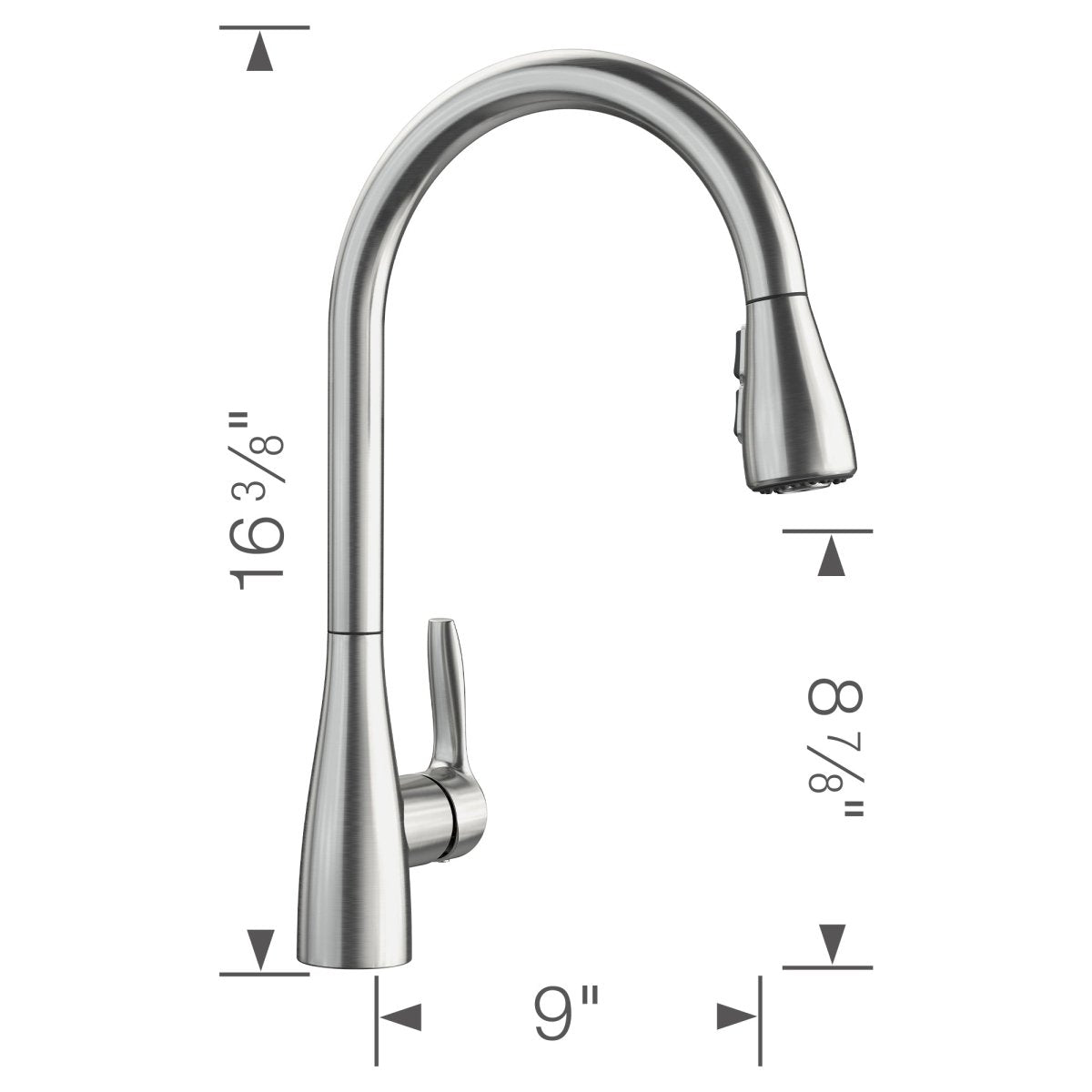 Blanco Atura Pull Down Kitchen Faucet 1.5 GPM - BUILDMYPLACE