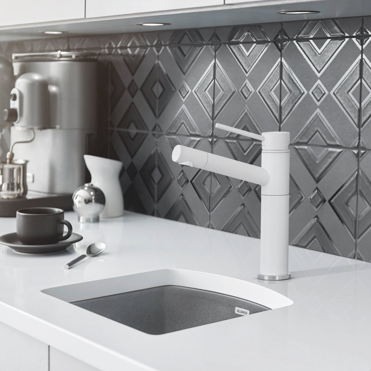 Blanco Diamond Silgranit Drop - In or Undermount Bar Sink, 15" X 15" - BUILDMYPLACE