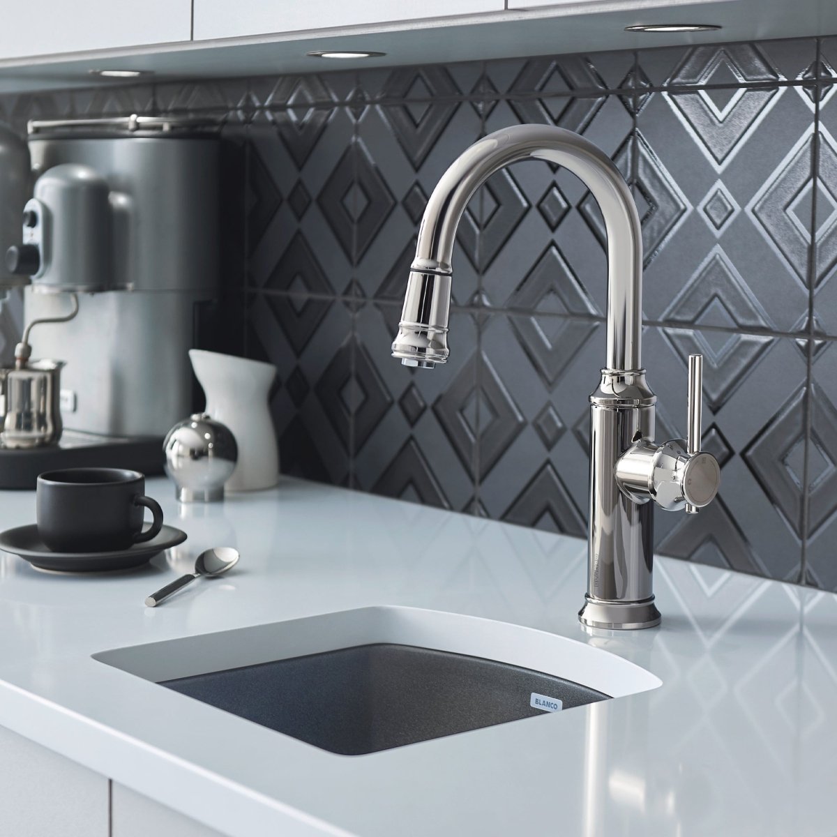 Blanco Diamond Silgranit Drop - In or Undermount Bar Sink, 15" X 15" - BUILDMYPLACE