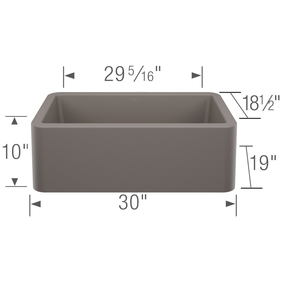 Blanco Ikon 30 Inch Farmhouse Apron Front Single Bowl Kitchen Sink - BUILDMYPLACE