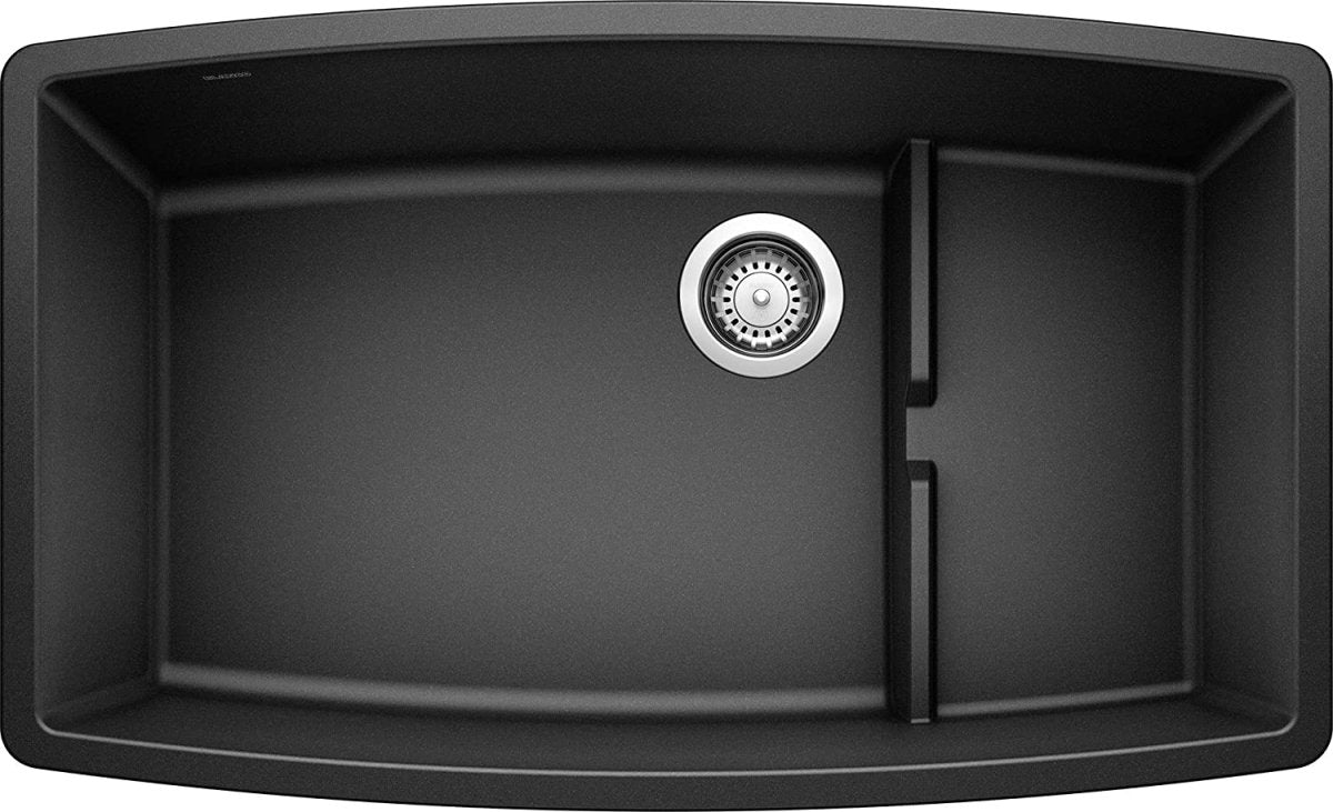 Blanco Performa 32 Inch Cascade Silgranit Undermount Kitchen Sink with Colander - BUILDMYPLACE