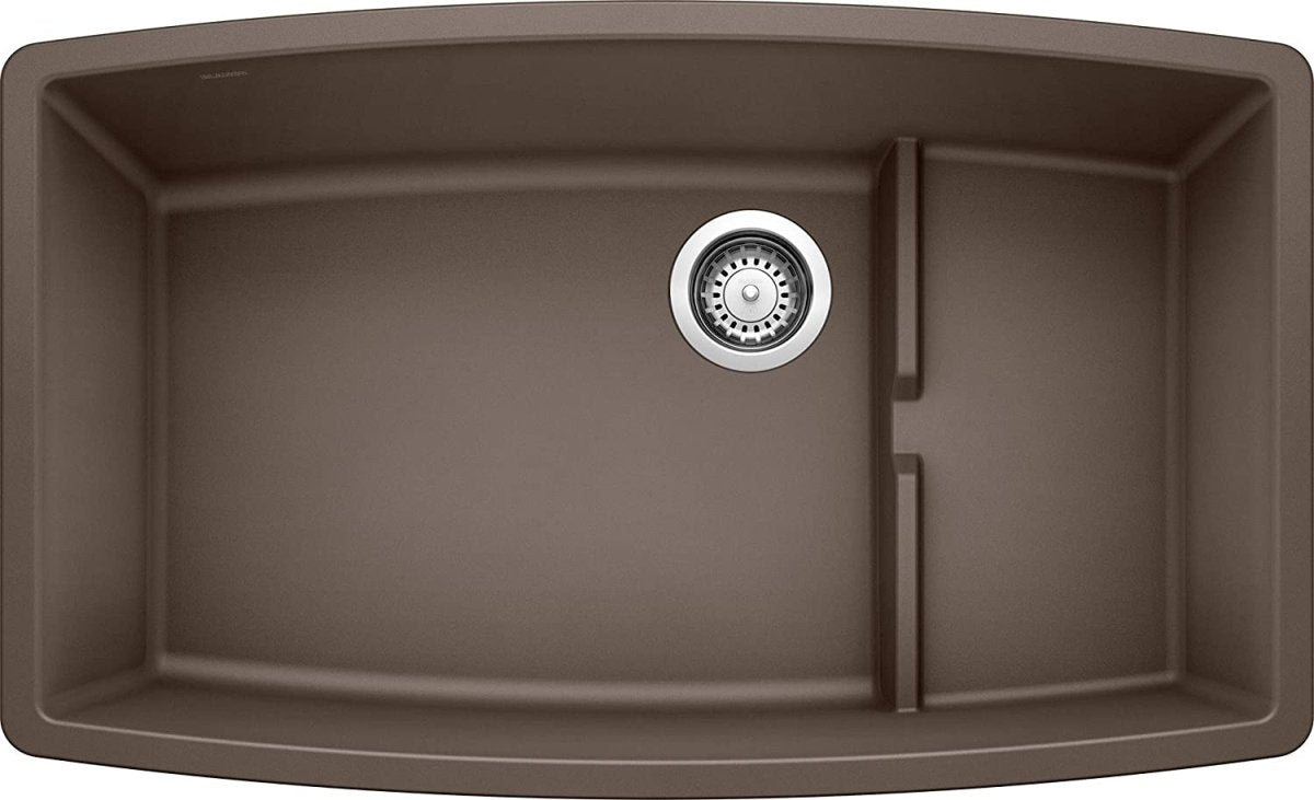 Blanco Performa 32 Inch Cascade Silgranit Undermount Kitchen Sink with Colander - BUILDMYPLACE