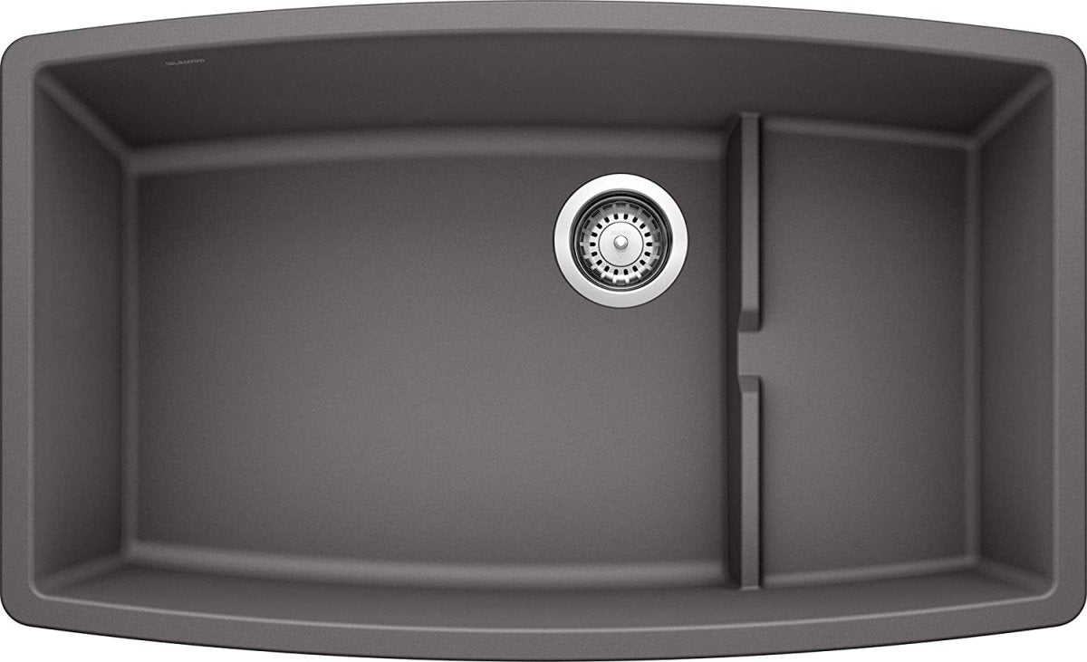 Blanco Performa 32 Inch Cascade Silgranit Undermount Kitchen Sink with Colander - BUILDMYPLACE
