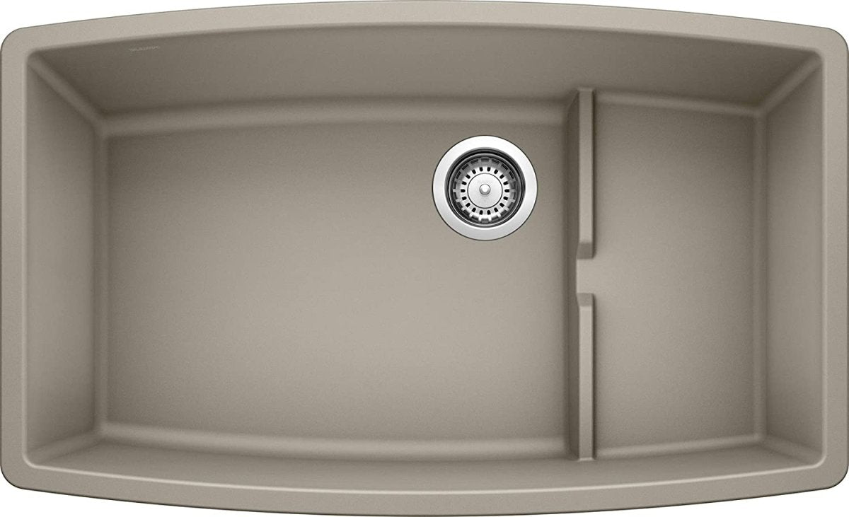 Blanco Performa 32 Inch Cascade Silgranit Undermount Kitchen Sink with Colander - BUILDMYPLACE