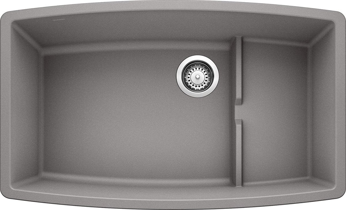 Blanco Performa 32 Inch Cascade Silgranit Undermount Kitchen Sink with Colander - BUILDMYPLACE