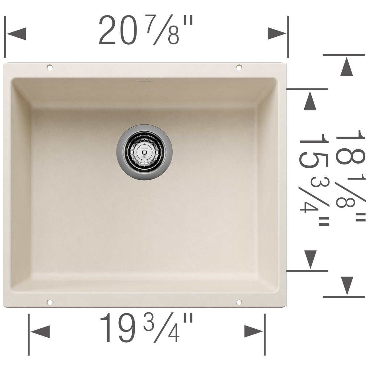 Blanco Precis 21 inch Single Bowl Undermount Kitchen Sink - BUILDMYPLACE