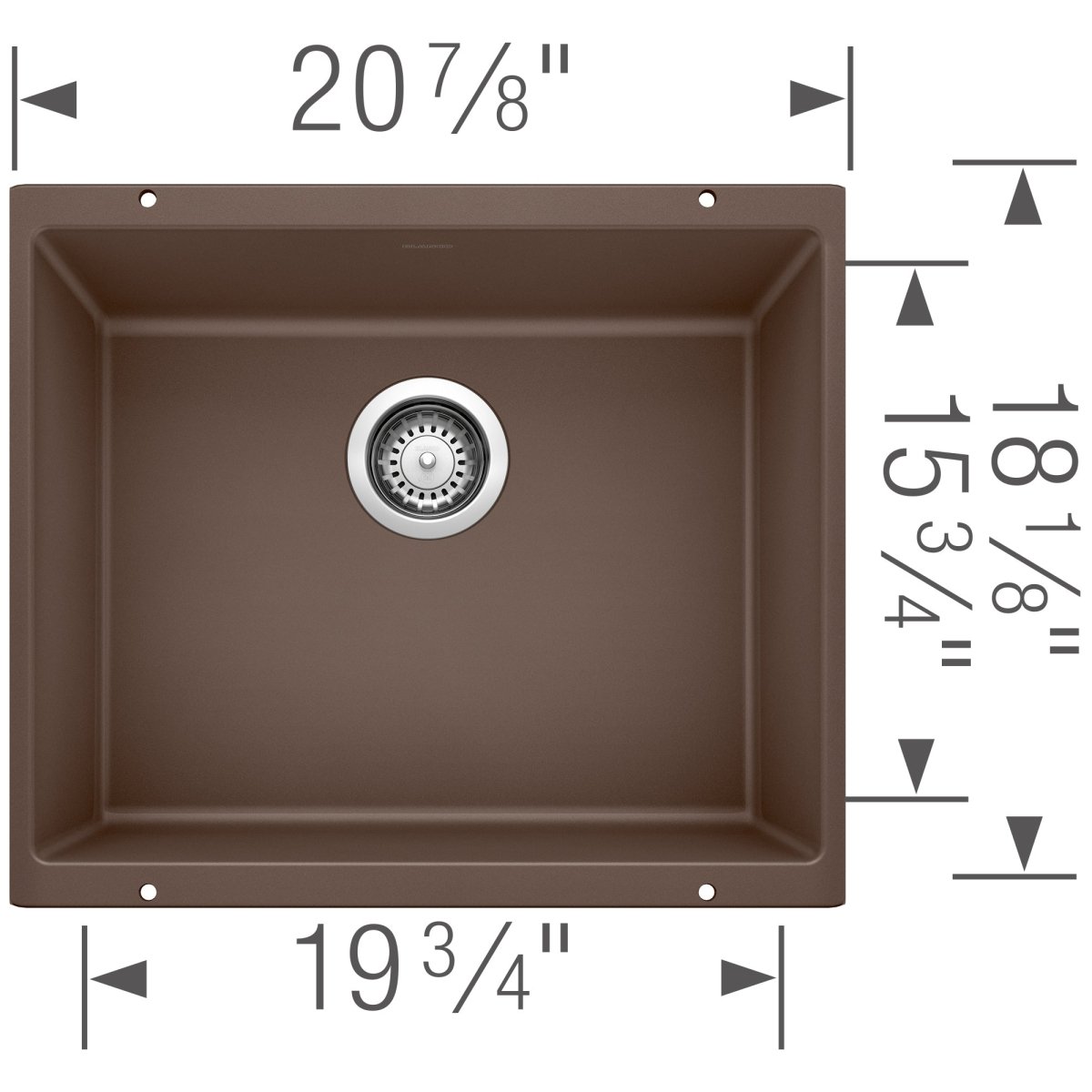 Blanco Precis 21 inch Single Bowl Undermount Kitchen Sink - BUILDMYPLACE