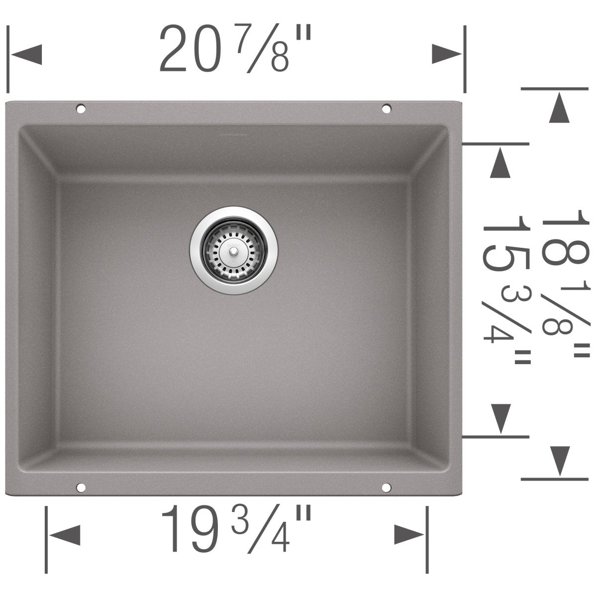 Blanco Precis 21 inch Single Bowl Undermount Kitchen Sink - BUILDMYPLACE