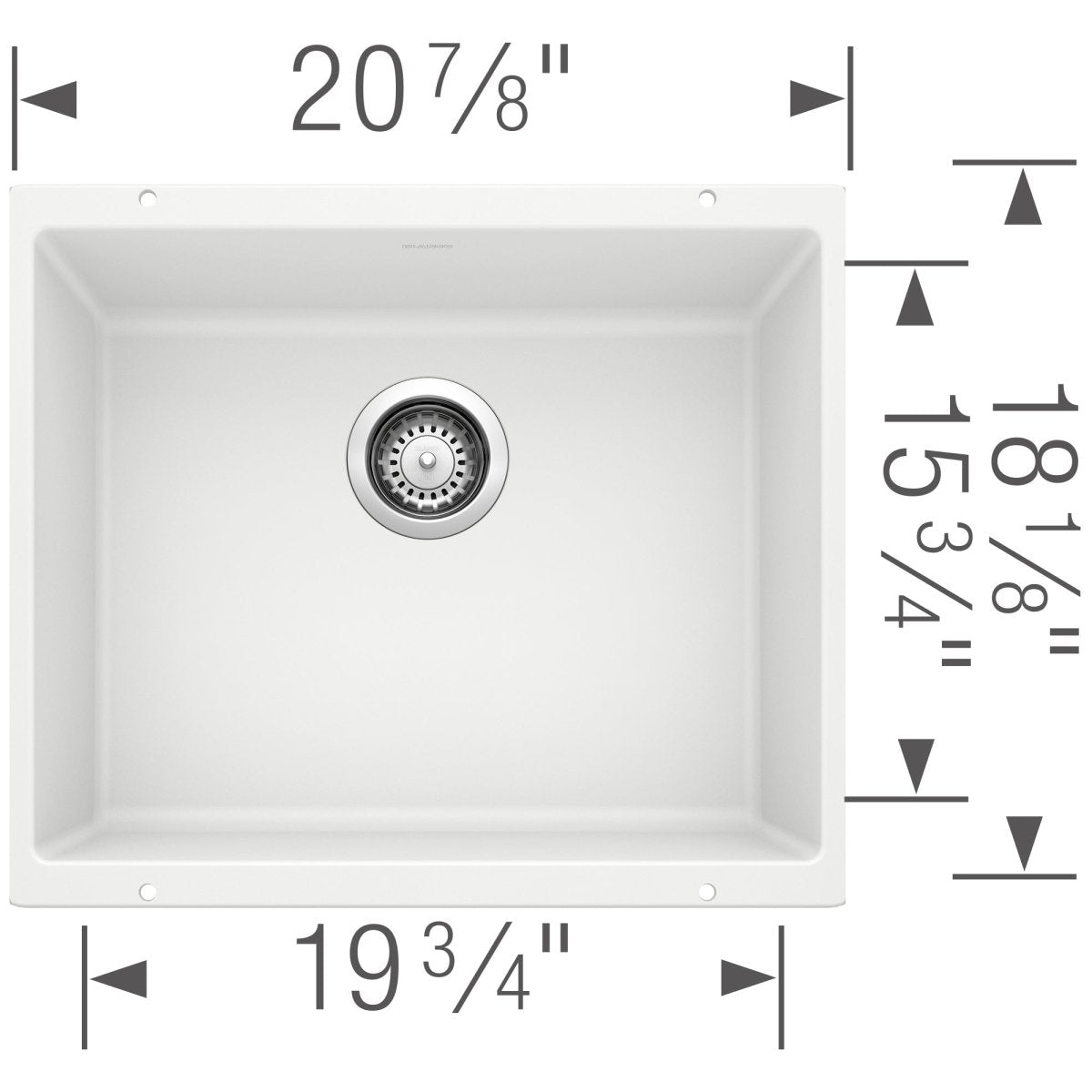 Blanco Precis 21 inch Single Bowl Undermount Kitchen Sink - BUILDMYPLACE