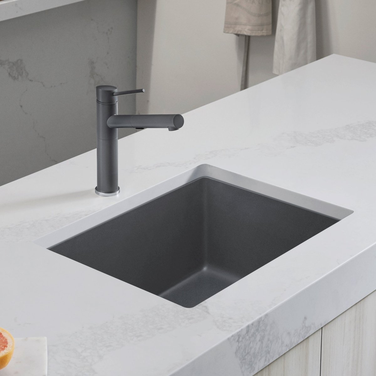 Blanco Precis 24 inch Single Bowl Silgranit Undermount Kitchen Sink - BUILDMYPLACE