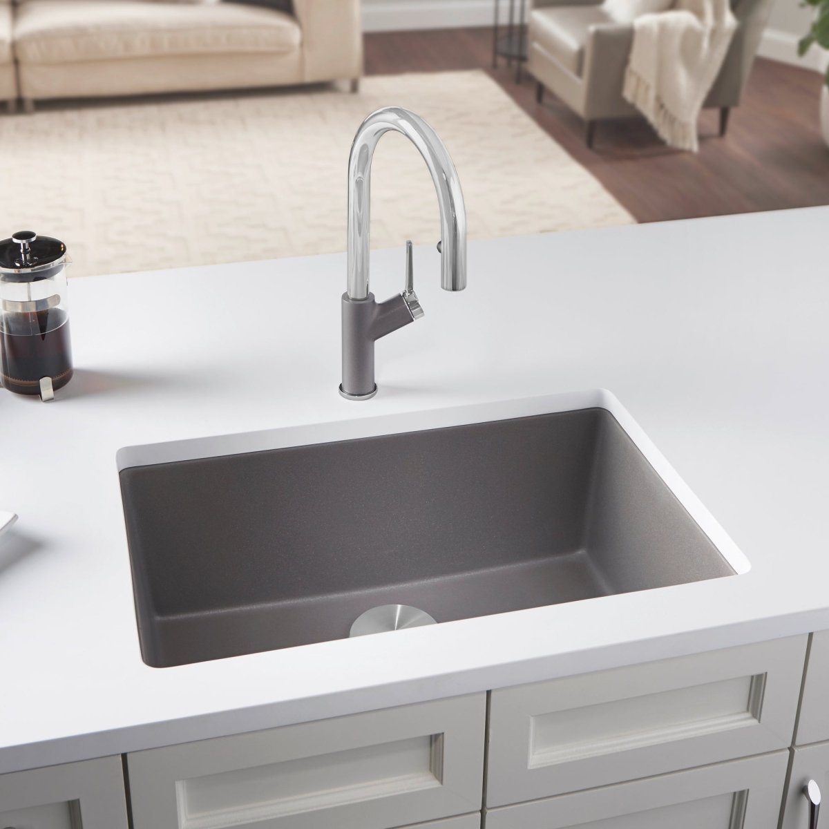 Blanco Precis 27 inch Single Bowl Silgranit Undermount Kitchen Sink - BUILDMYPLACE